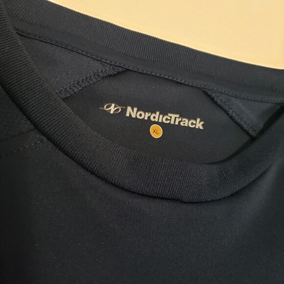 NordicTrack T-shirt Mens XL Short-Sleeve Crewneck Navy Blue Polyester Regular - Picture 3 of 9